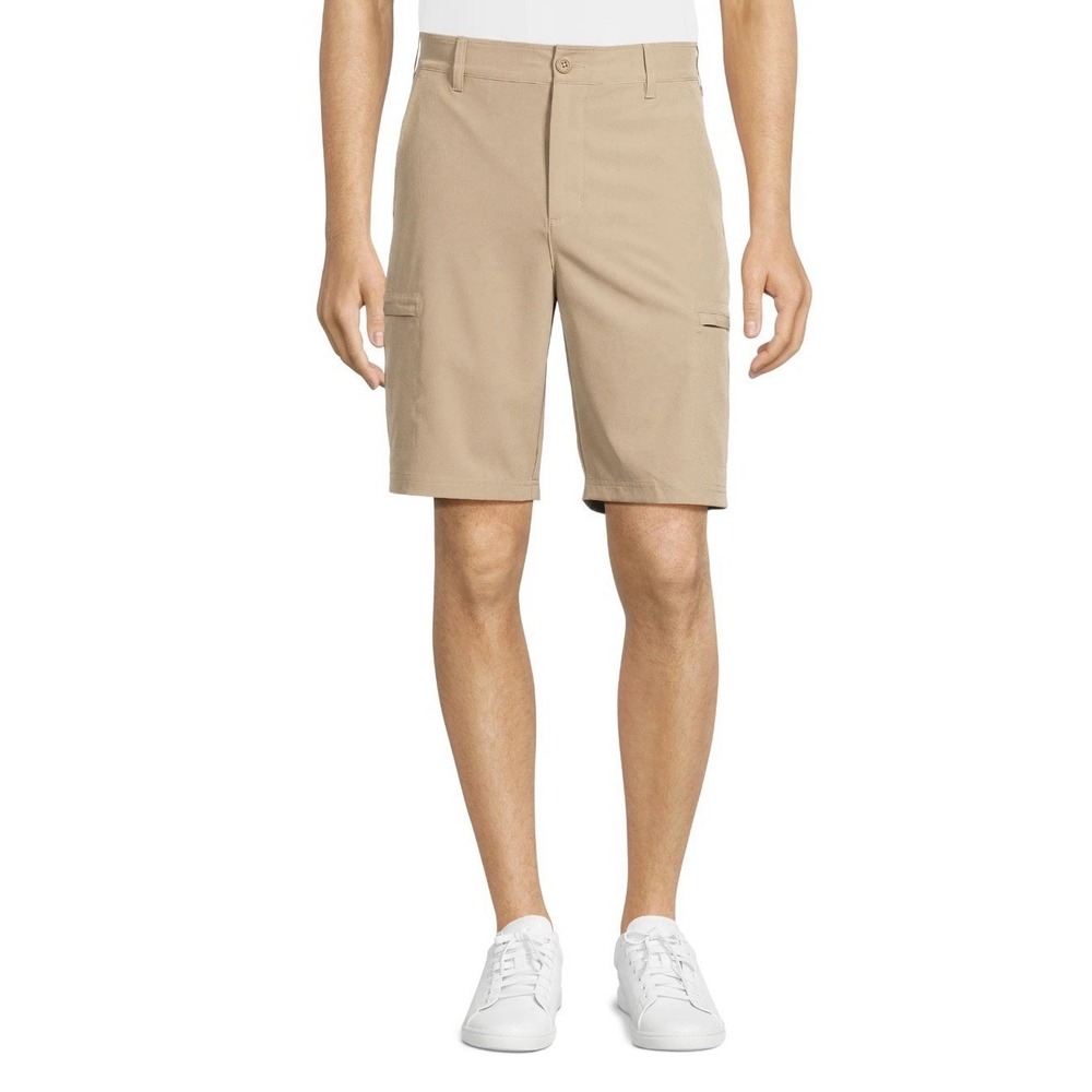 Birdie Bound-Big Men's-Cargo Golf Shorts-Inseam 9inch-Size 42-Light Khaki